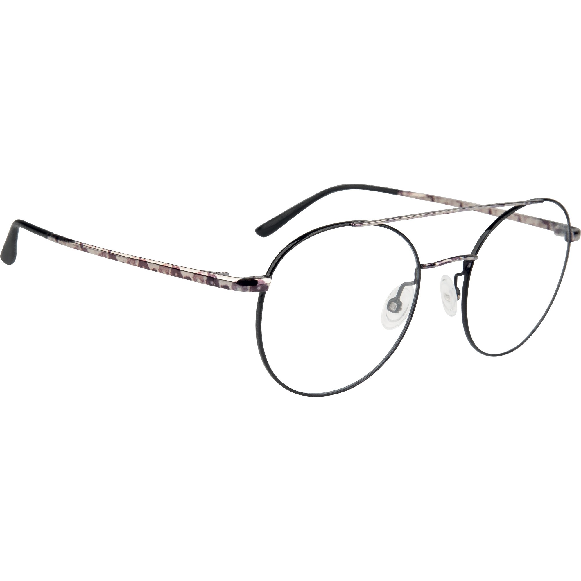 FLOWER FLO44 noir khol/argent princesse