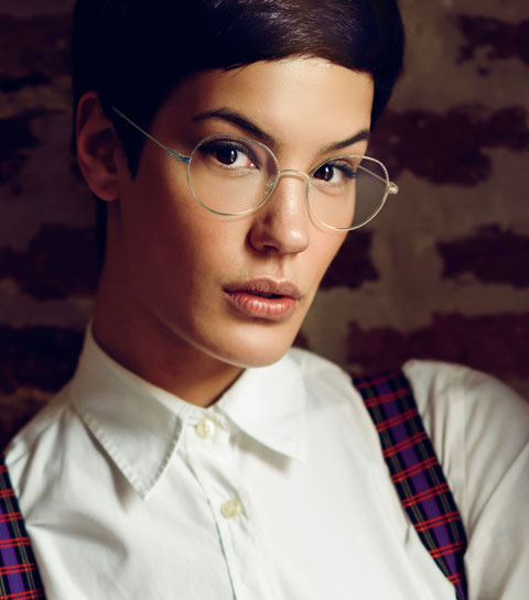 Lunettes de vue femmes france mode metal ronde  dorees